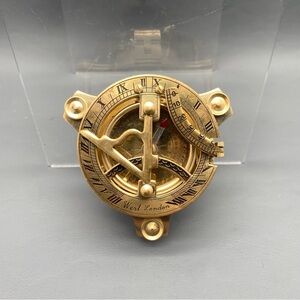Vintage Replica WEST LONDON Collectible Retro Brass Decorative Sundial Compass